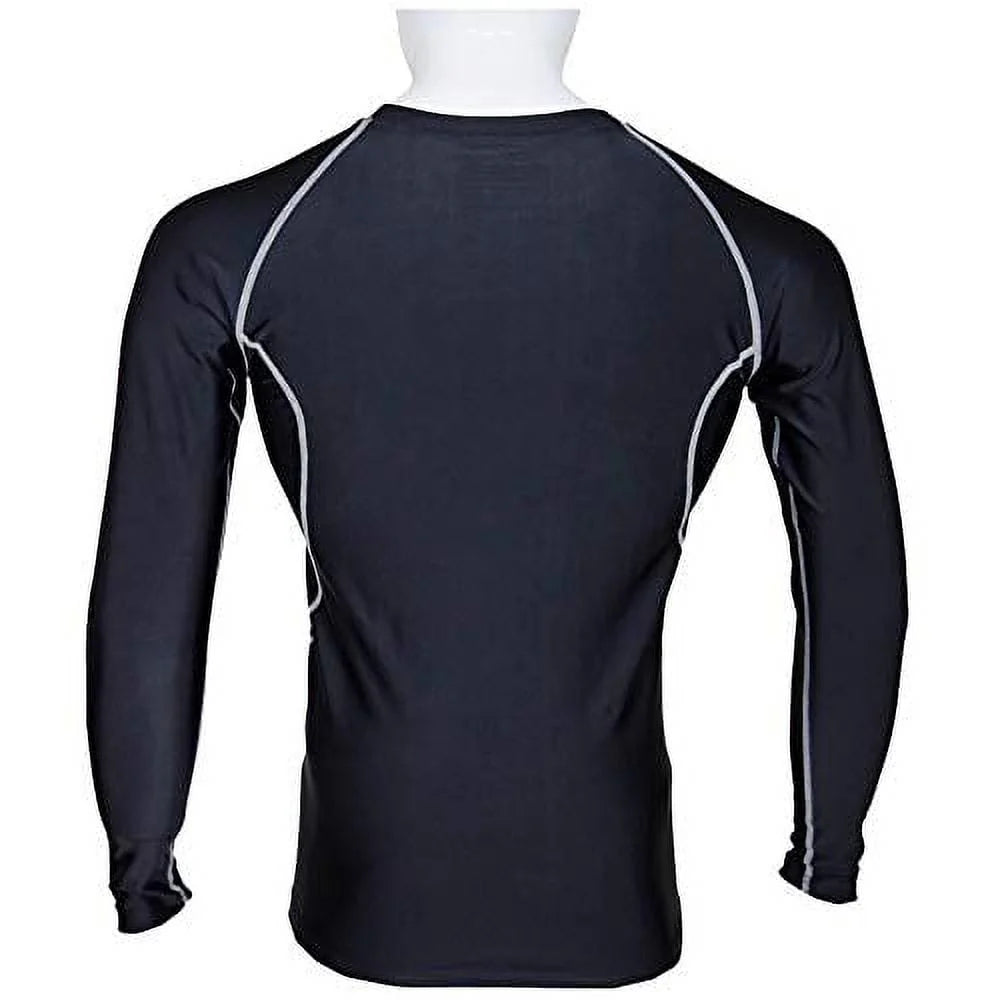 Men's Compression Shirt Full Sleeve Black Large D674986