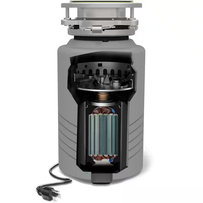 1/2 hp. Continuous Feed Garbage Disposal with Power Cord O101753