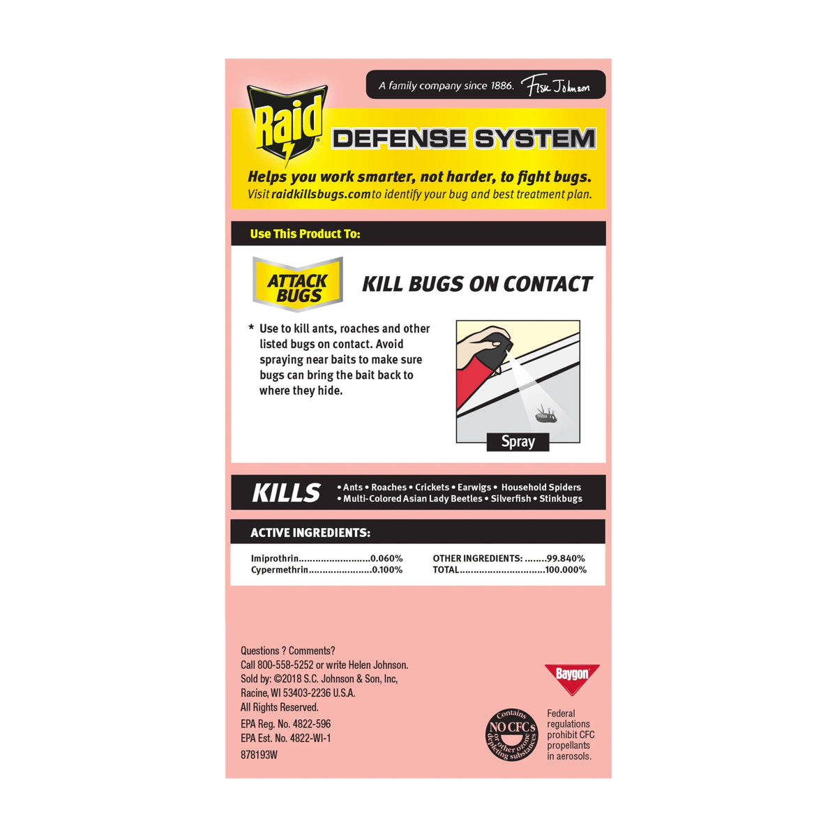 Fragrance-Free Ant & Roach Killer 17.5 fl oz 2 ct V630403