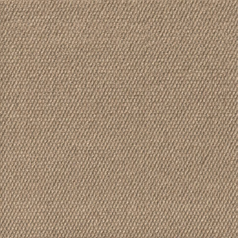 Peel and Stick Taupe Texture Carpet Tile 18 in. x 18 in. 16 Tiles/Case E707431