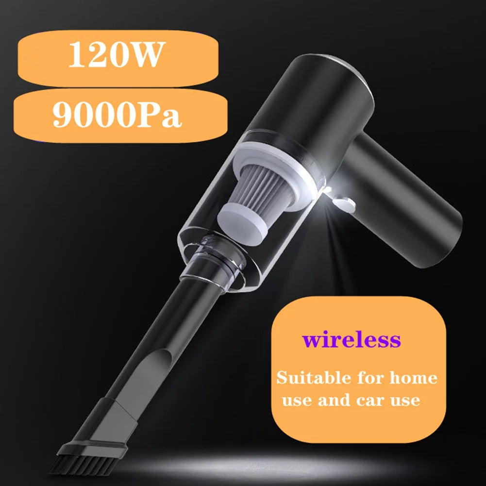 Portable Wet and Dry Car Vacuum Cleaner 120W 9000Pa Black B13437