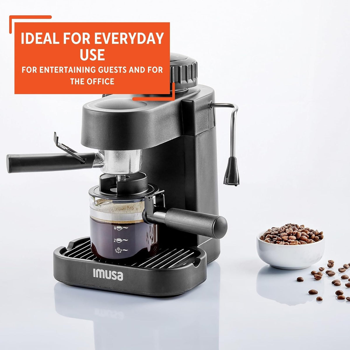 4 Cup Espresso Cappuccino Maker Black R8191