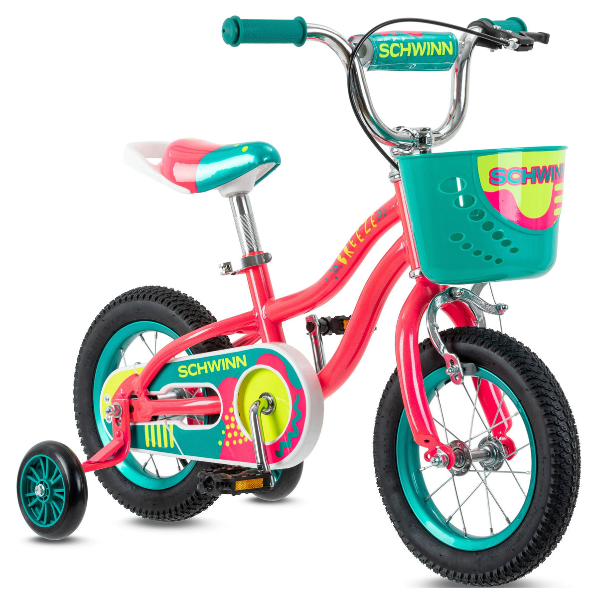 Teal 12 Kids Bike with Basket P423911