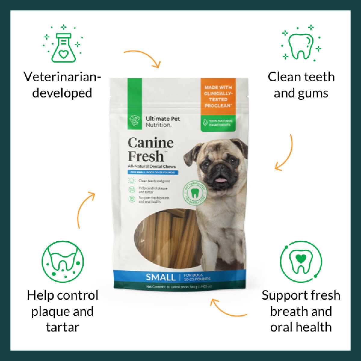 All Natural Dental Chews Sticks Dogs K4350