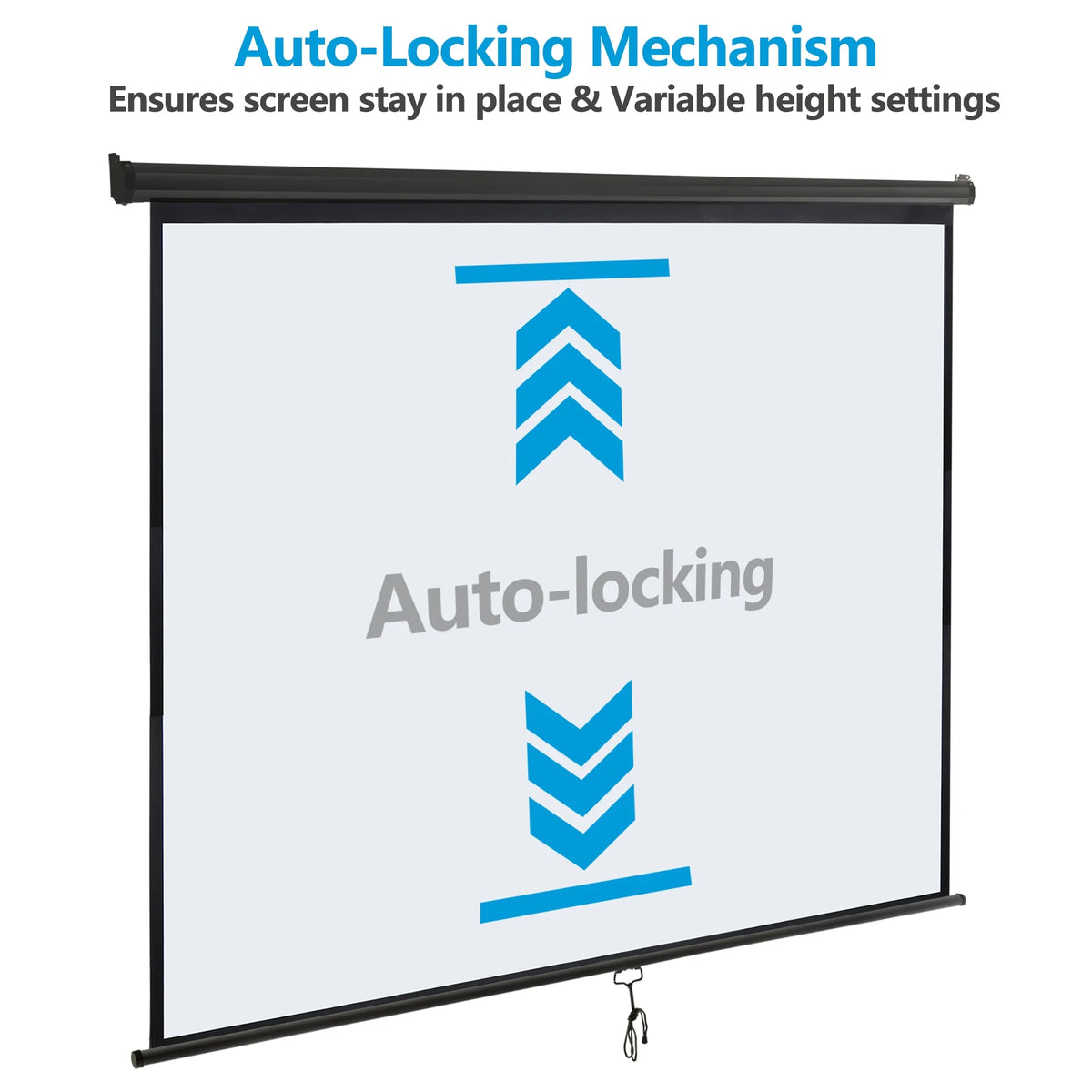 120 1:1 Manual Pull Down Projector Screen T71435