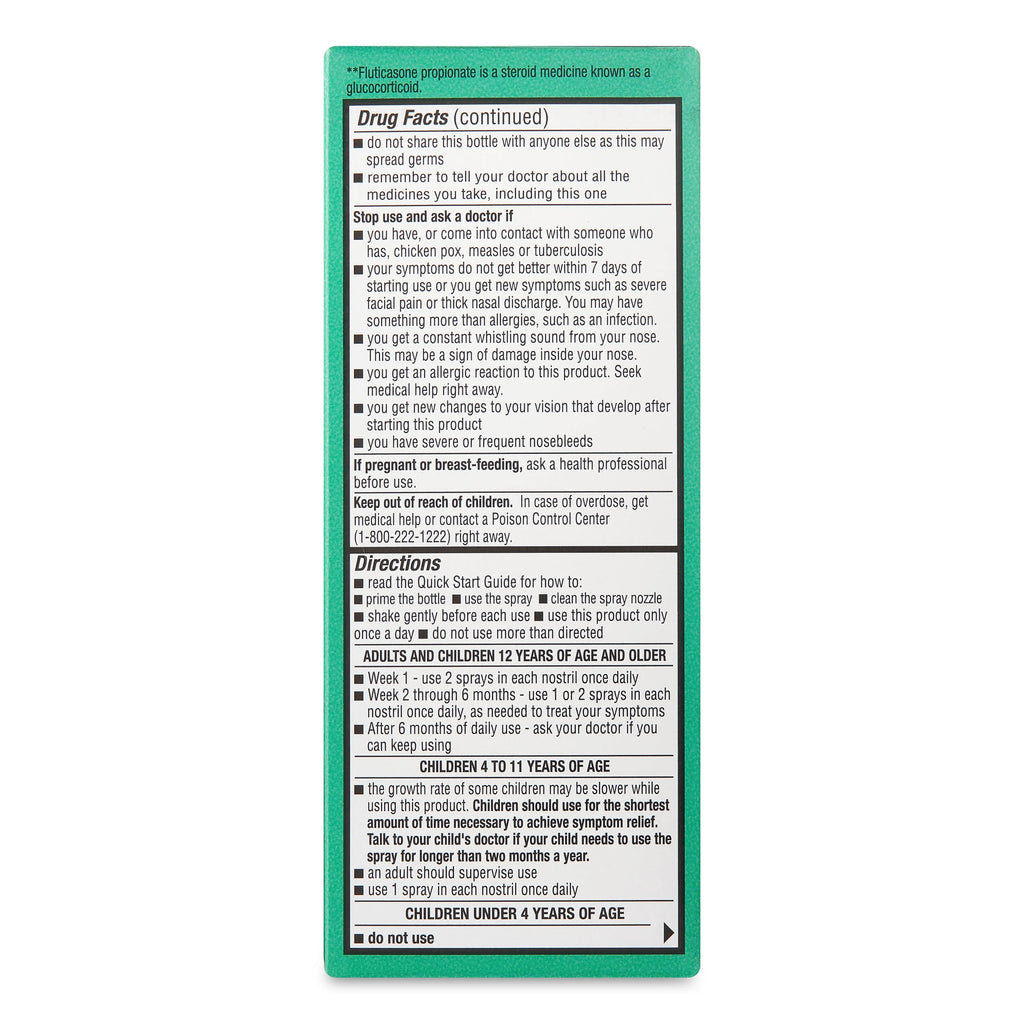 Non-Drowsy Fluticasone Propionate Nasal Spray, 50 mcg, 72 Sprays N2047