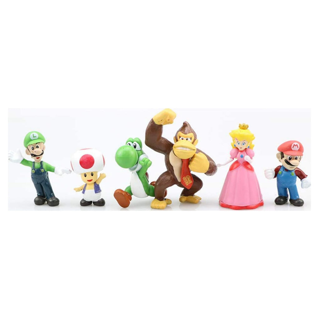 6 pcs Super Mario Action Mini Figure Set H509
