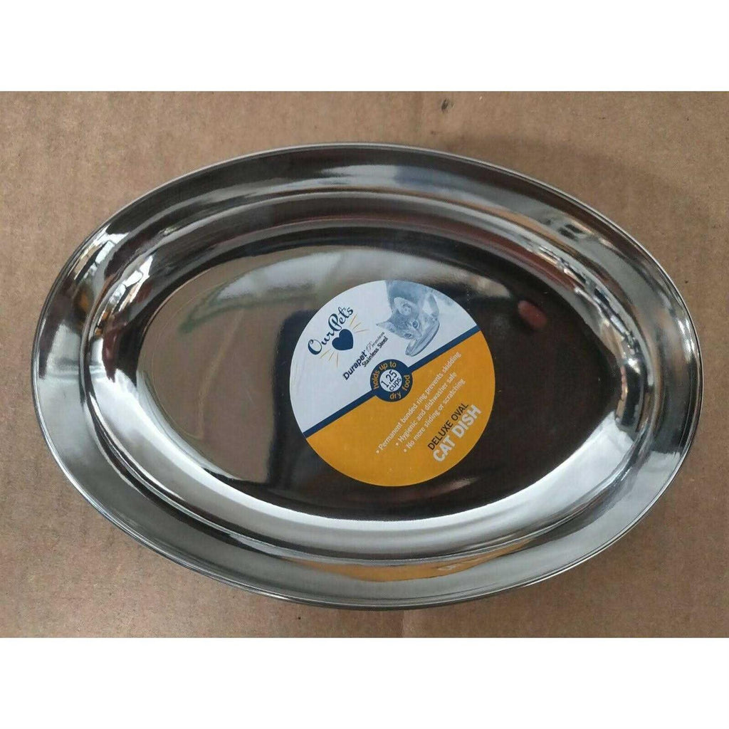 Oval Cat Dish with Rubber Bonded Bottom O81185