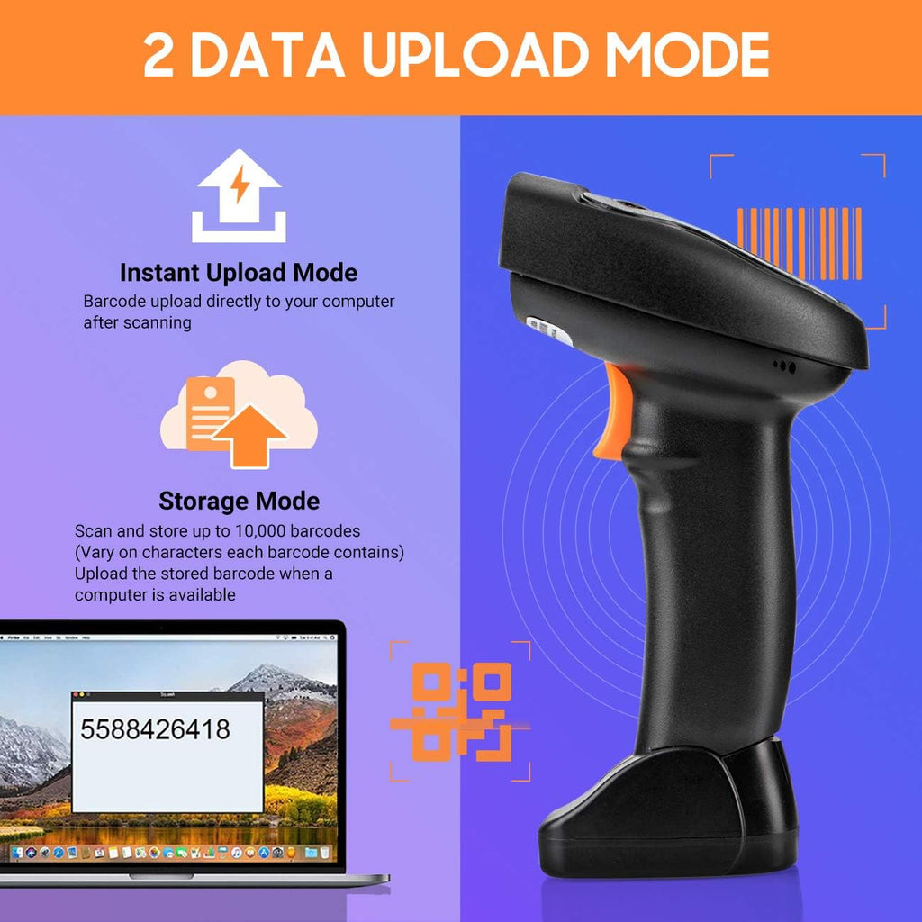 Wireless 1D 2D QR Handheld Barcode Scanner with Cradle C799