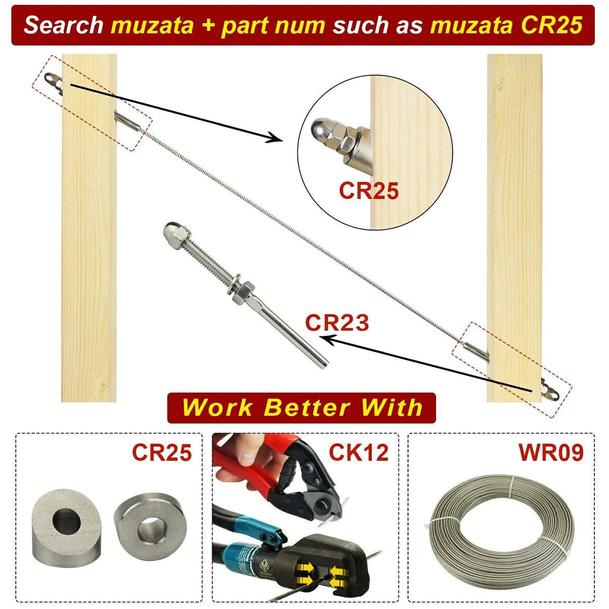 1/8x22 T316 Stainless Steel Cable Railing Kit J484