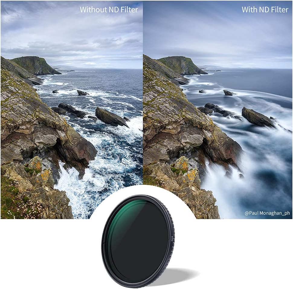 72mm Variable ND Lens Filter & Filter Cap Kit (2 Pcs) R7169