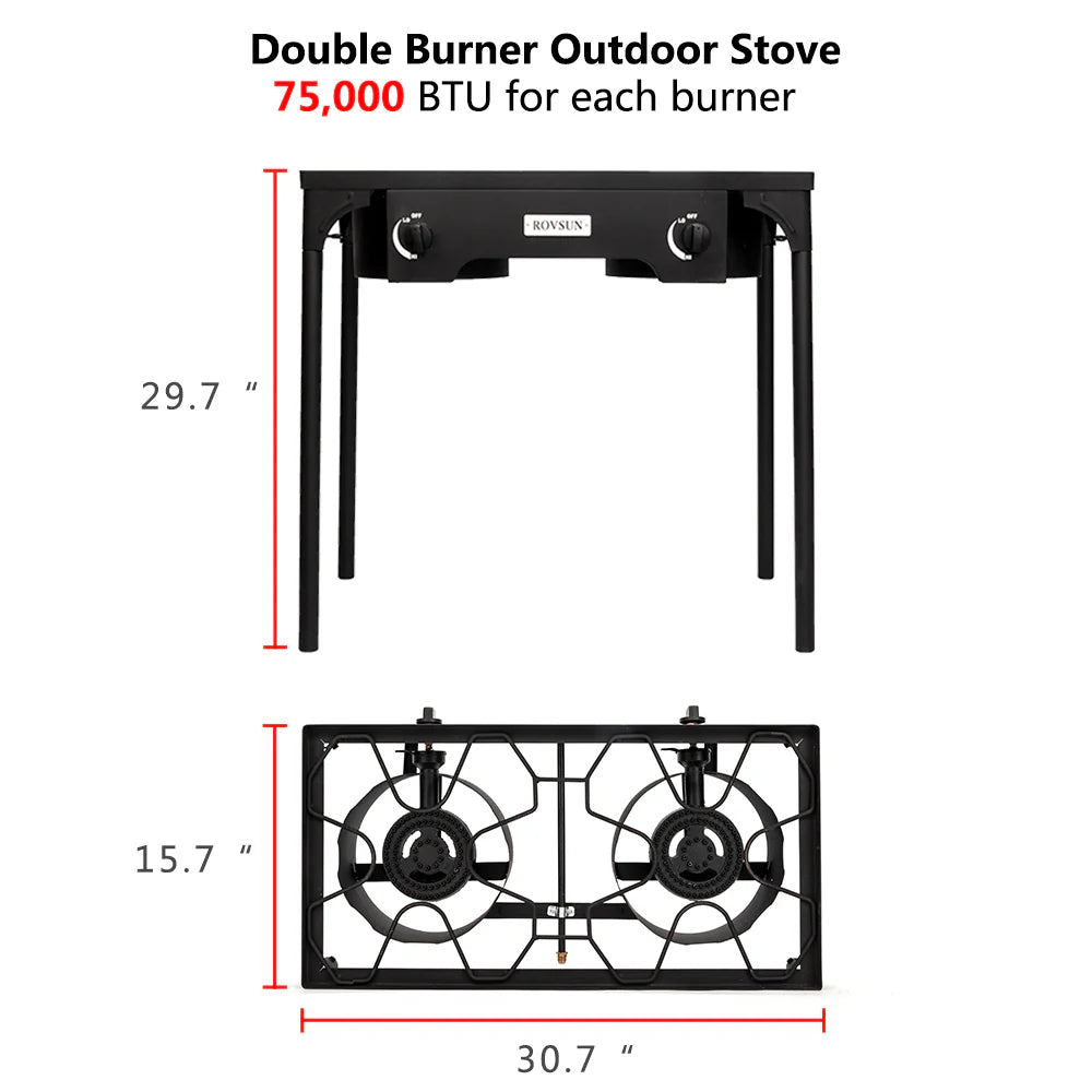 2 Burner Propane Camping Stove E23023