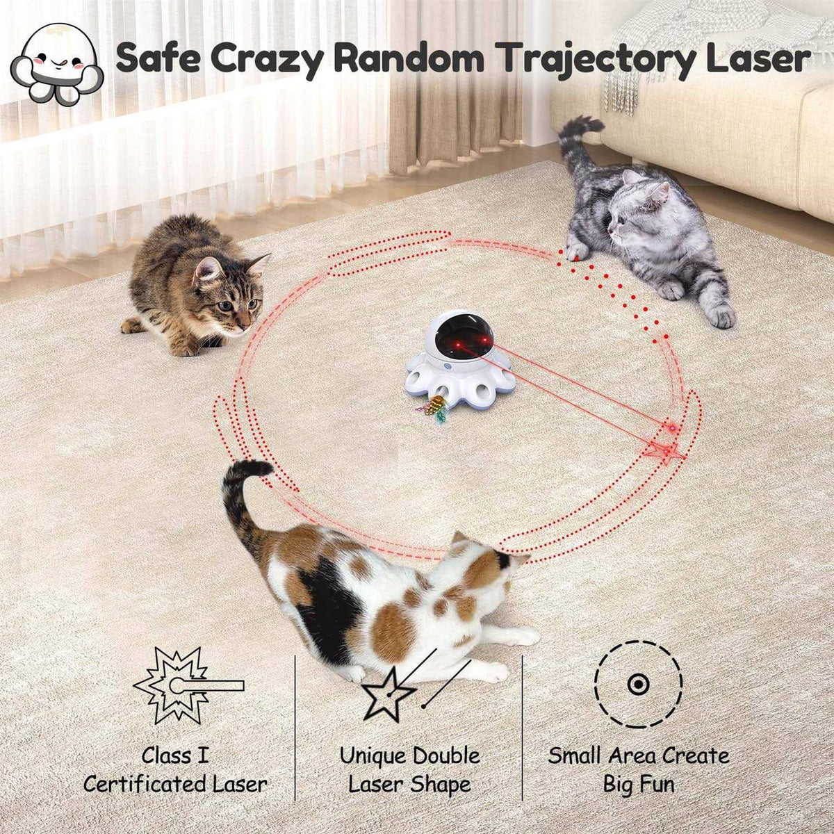 2-in-1 Interactive Cat Laser Toy G7125