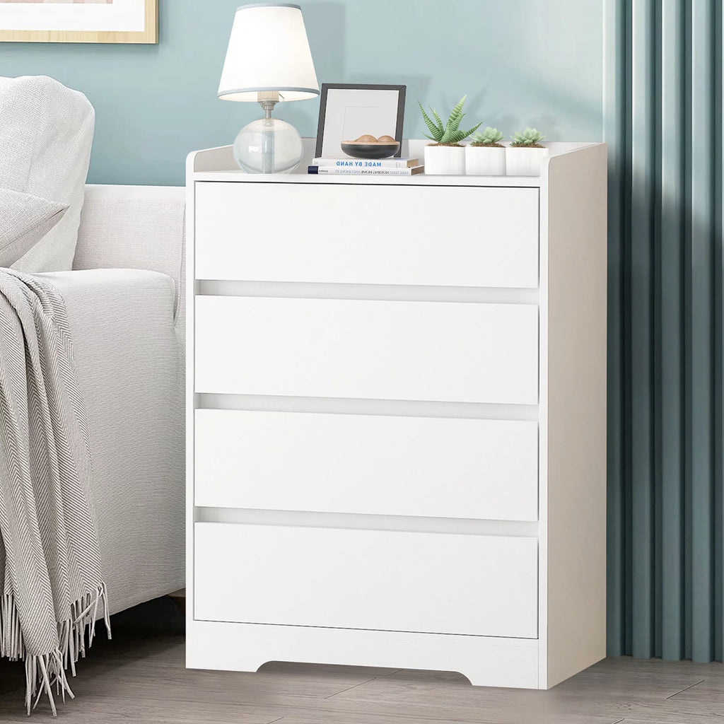 White 4 Drawer Wood Dresser Z627016