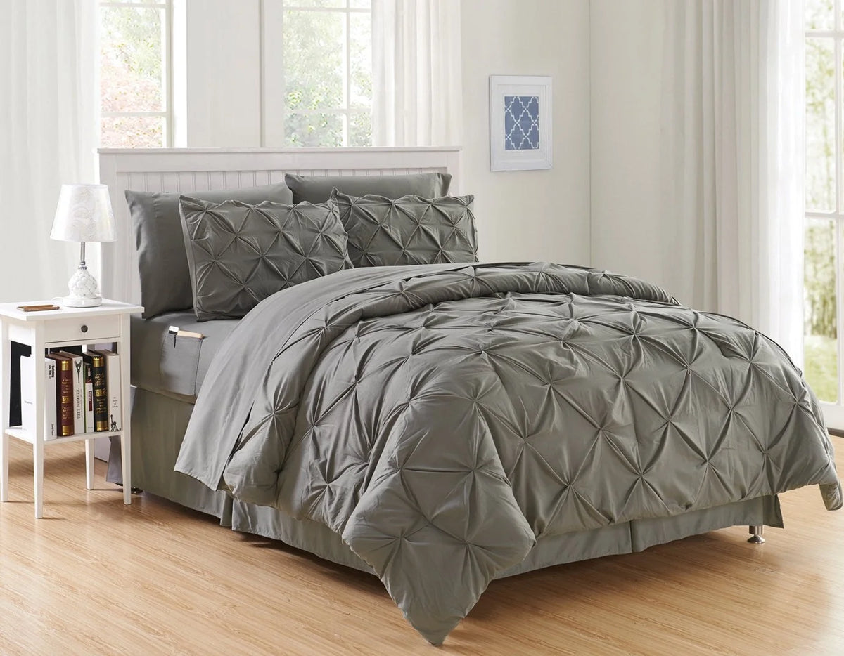 Silky Soft Bed Sheet Set with Storage Pockets King Cal King Gray X49251