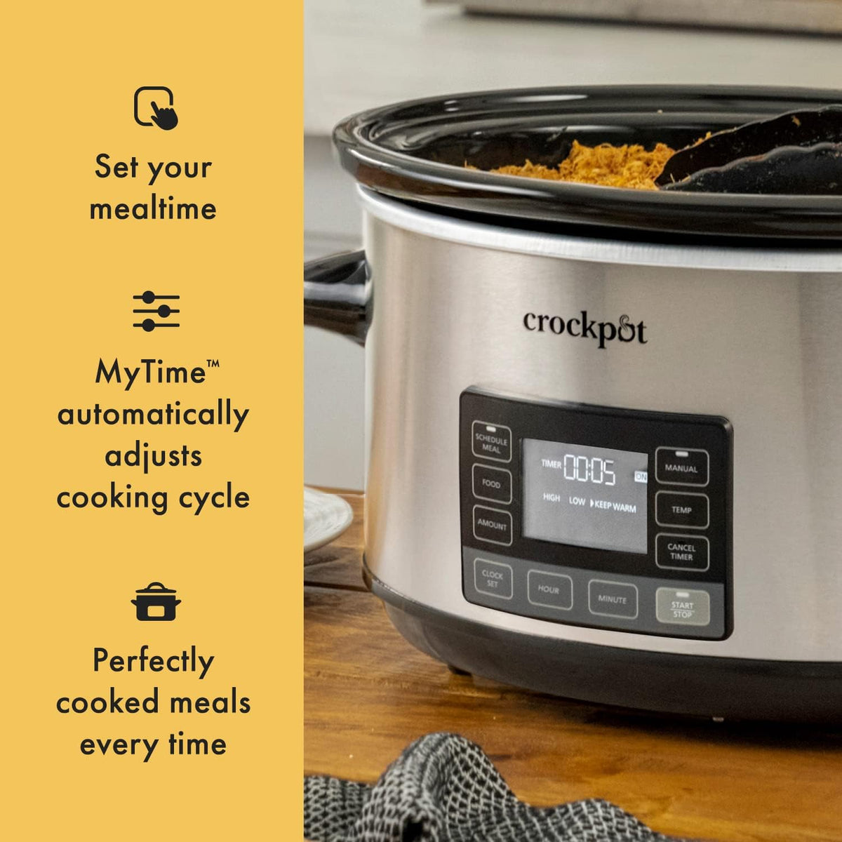 7Qt Programmable Stainless Steel Slow Cooker A28612