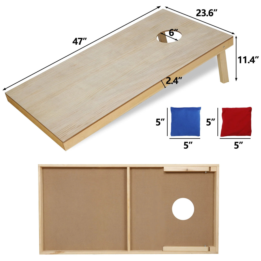 Wooden Cornhole Game Set with 8 Bean Bags & Carrying Case V271