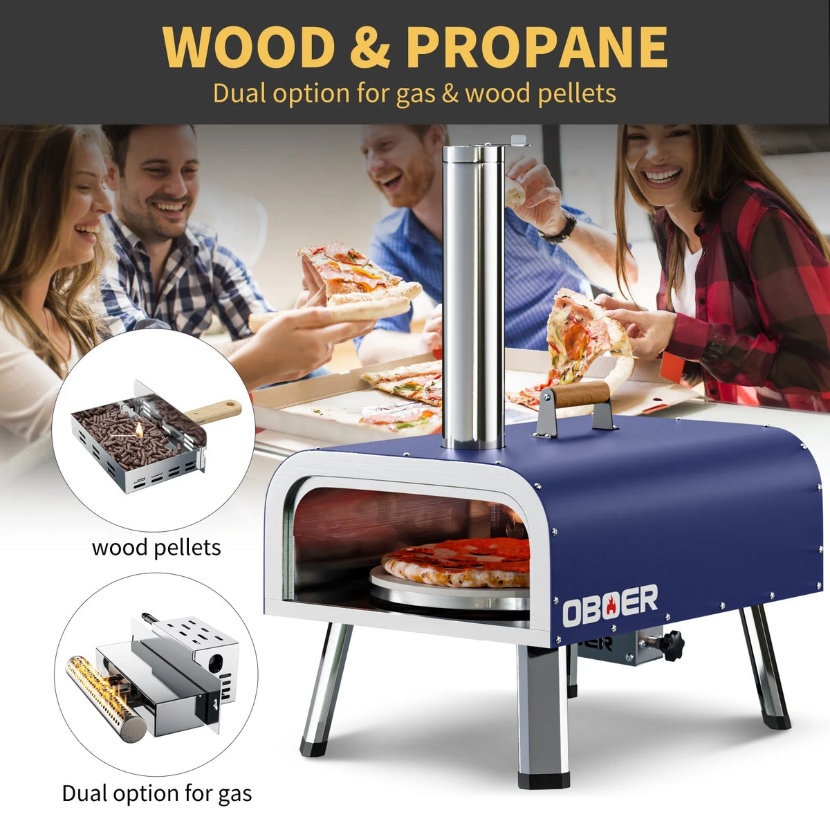 Outdoor Wood Fired Stainless Steel Pizza Oven B56486