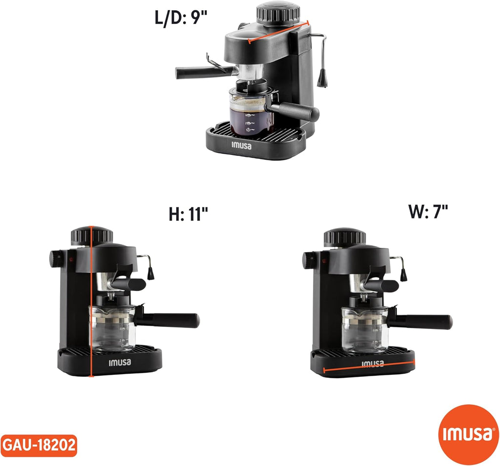 4 Cup Espresso Cappuccino Maker Black R8191