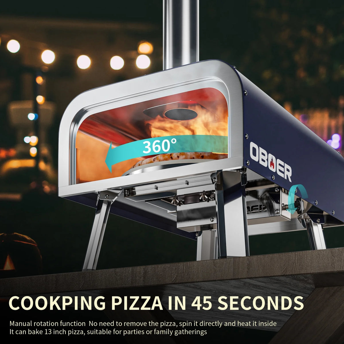 Outdoor Wood Fired Stainless Steel Pizza Oven B56486