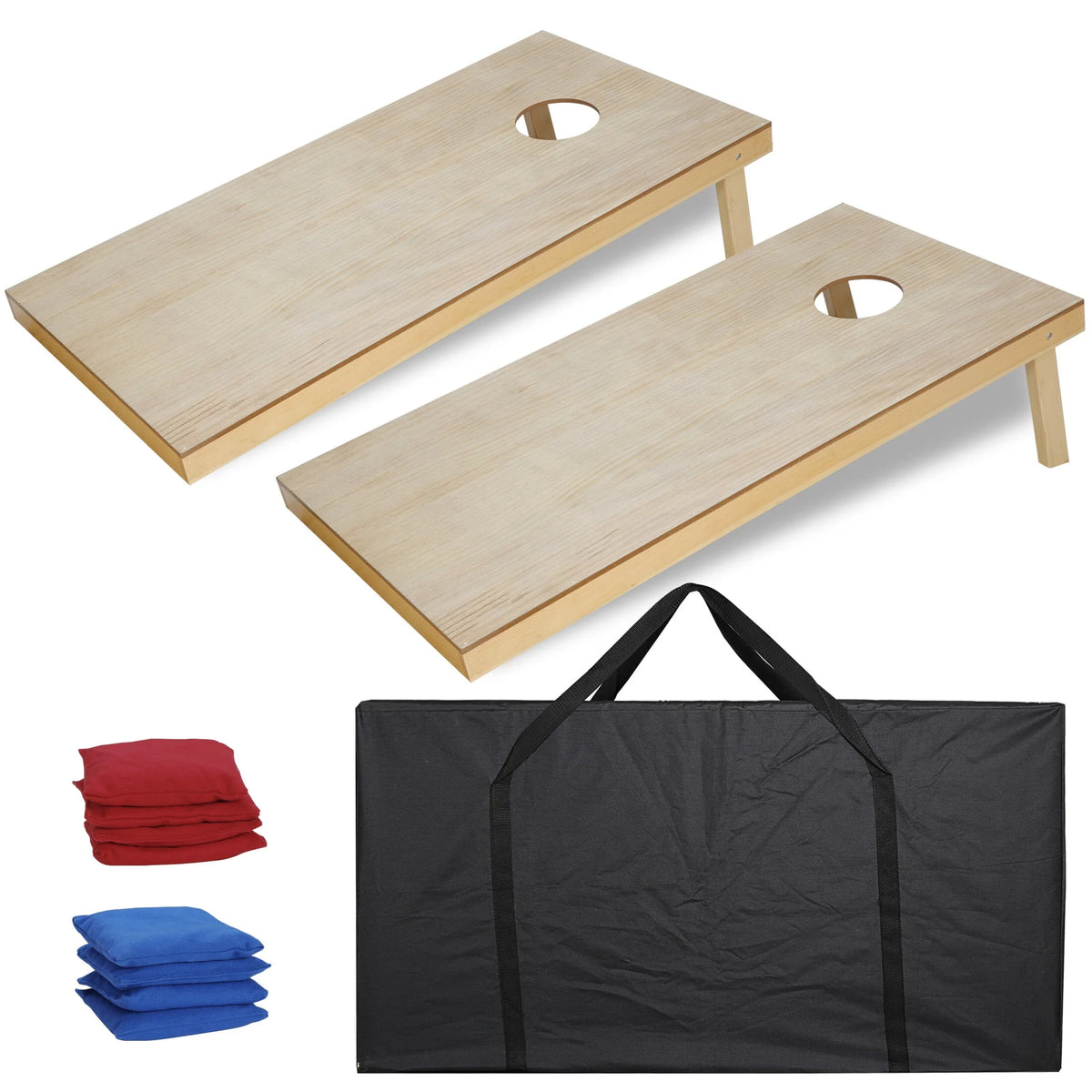 Wooden Cornhole Game Set with 8 Bean Bags & Carrying Case V271