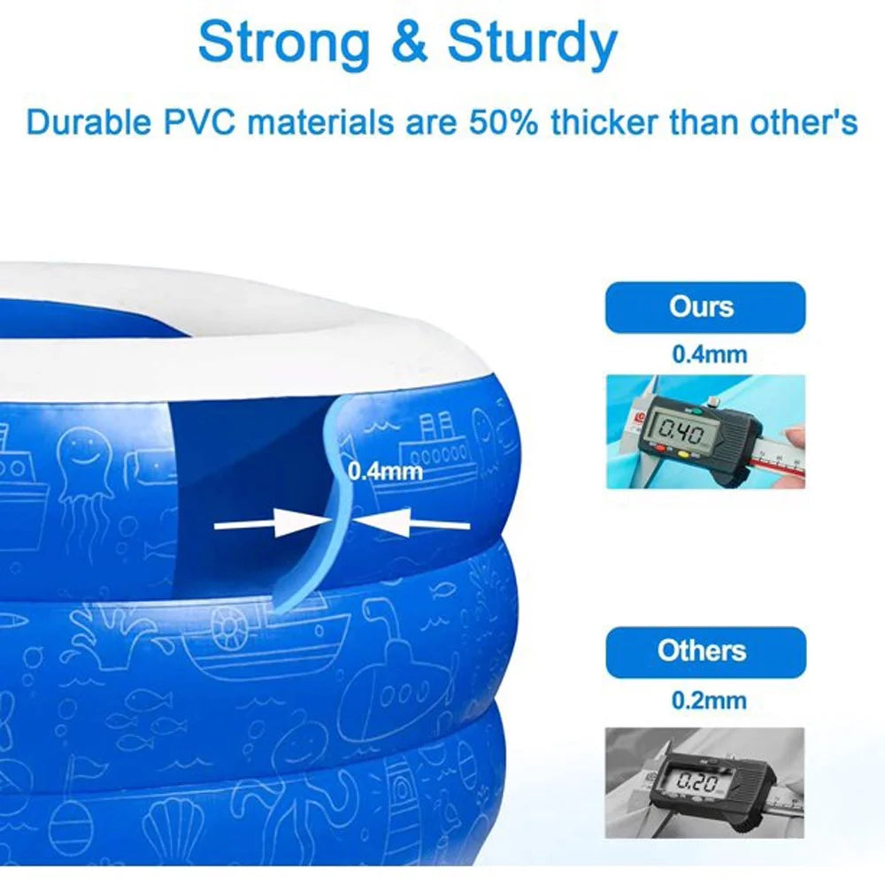 92 x 56 x 20 Rectangular Inflatable Swimming Pools H67876