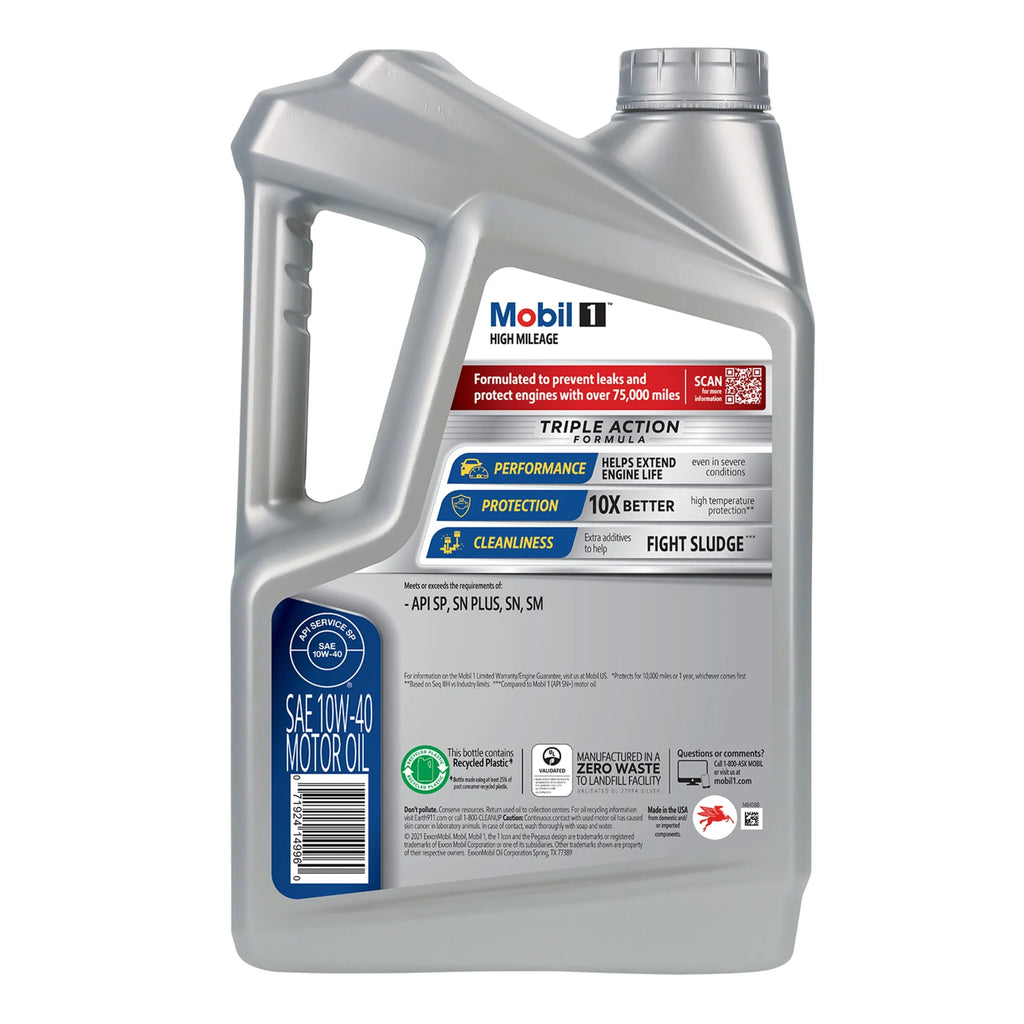High Mileage Full Synthetic 10W-40 Motor Oil 5 Quart C792840