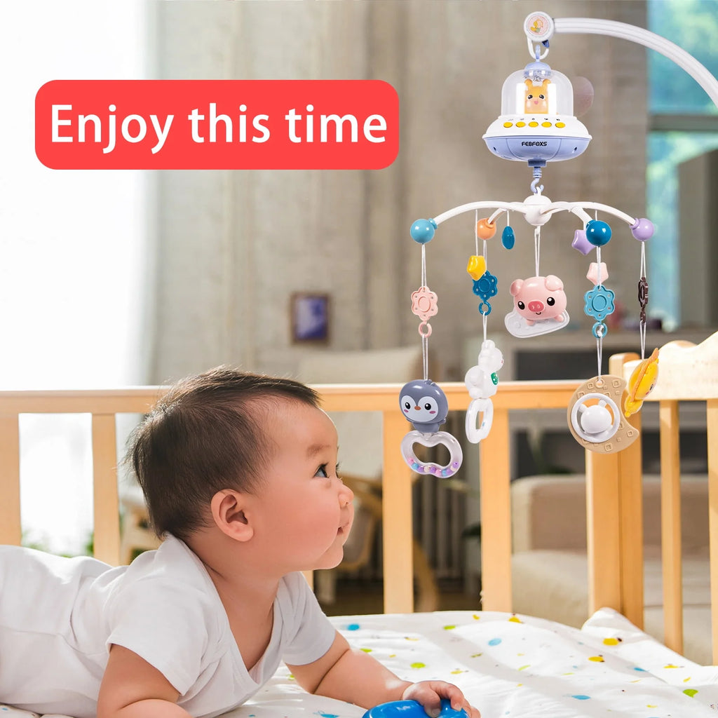 Baby Crib Mobile with Music Lights and Remote Control X90179