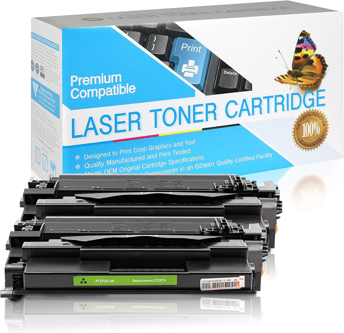 Compatible Toner Cartridge Replacement (Black, 2 Pack) V1941