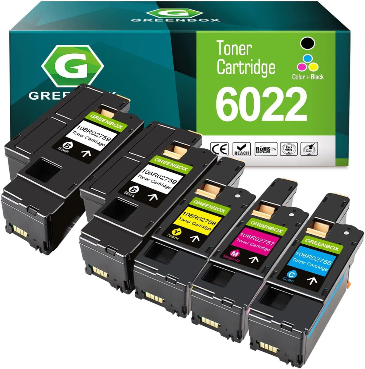 Remanufactured Toner Cartridge Replacement 2 Black 1 Cyan 1 Magenta 1 Yellow E74023
