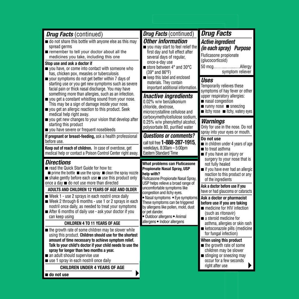 Non-Drowsy Fluticasone Propionate Nasal Spray, 50 mcg, 72 Sprays N2047