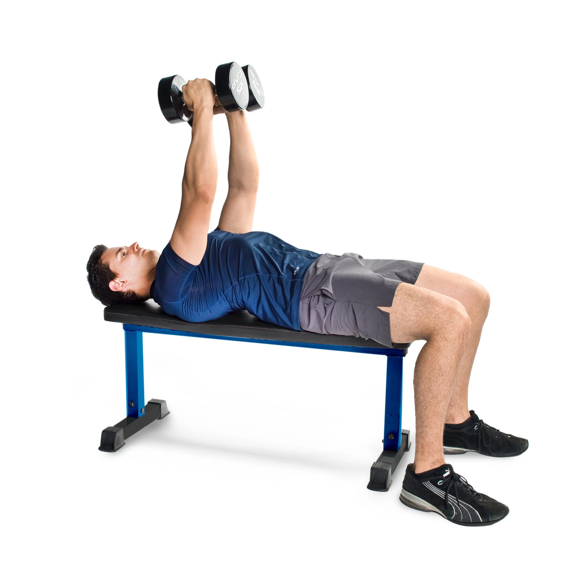 Flat Utility Weight Bench 600 lb Weight Capacity Gray U566