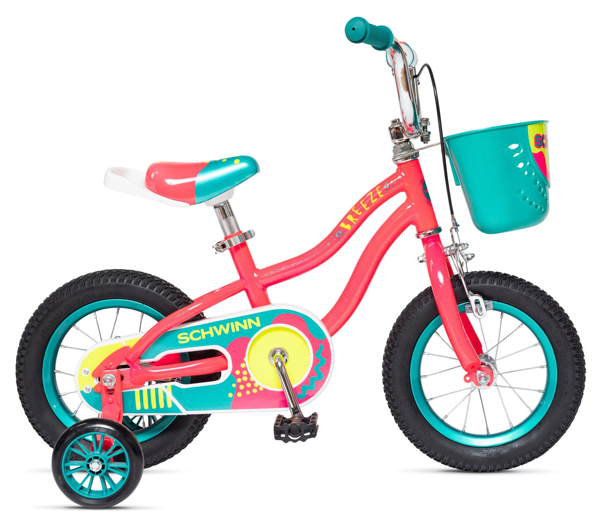 Teal 12 Kids Bike with Basket P423911