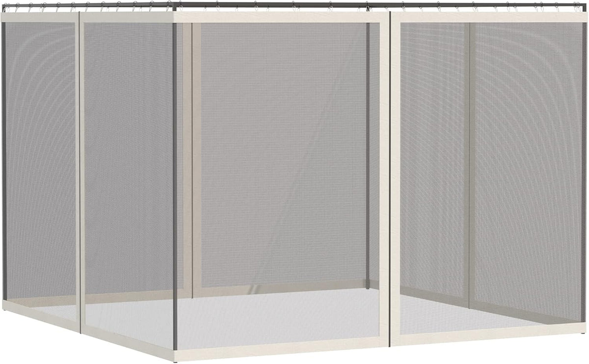 10' x 13' Replacement Mesh Sidewall Netting with Zippers, Black T6889