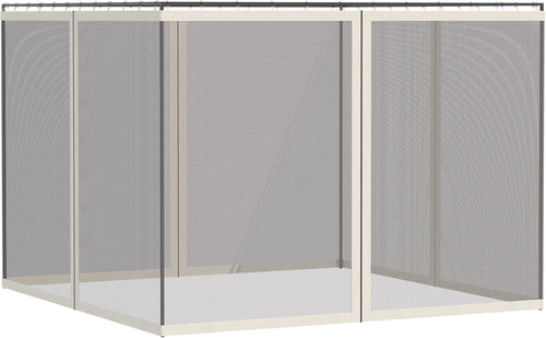 10' x 13' Replacement Mesh Sidewall Netting with Zippers, Black T6889