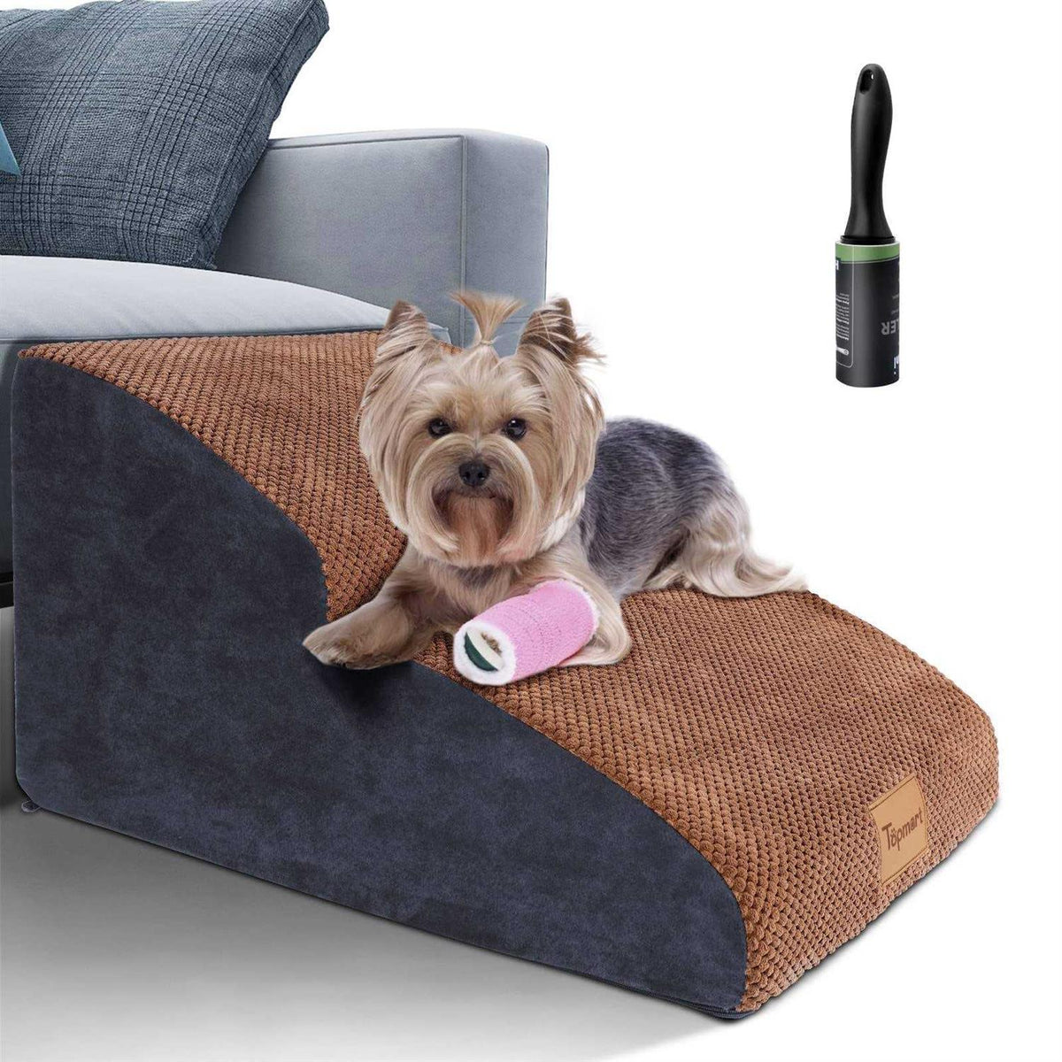 High Density Foam Dog Ramp & Steps 2 Tiers Non-Slip X1404