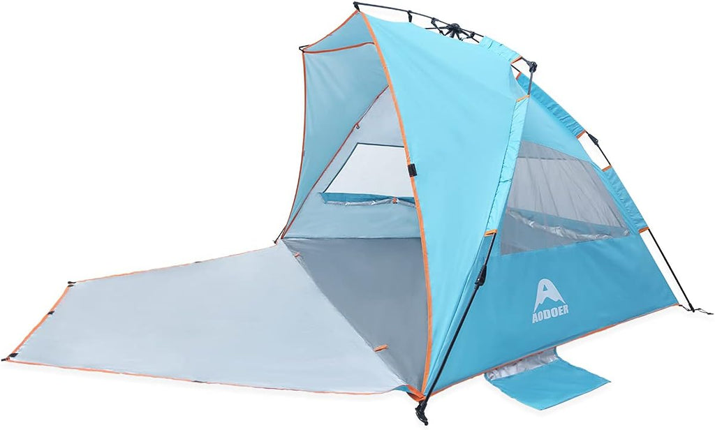 4 Person Portable Windproof UPF50+ Beach Tent with Carrying Bag S648
