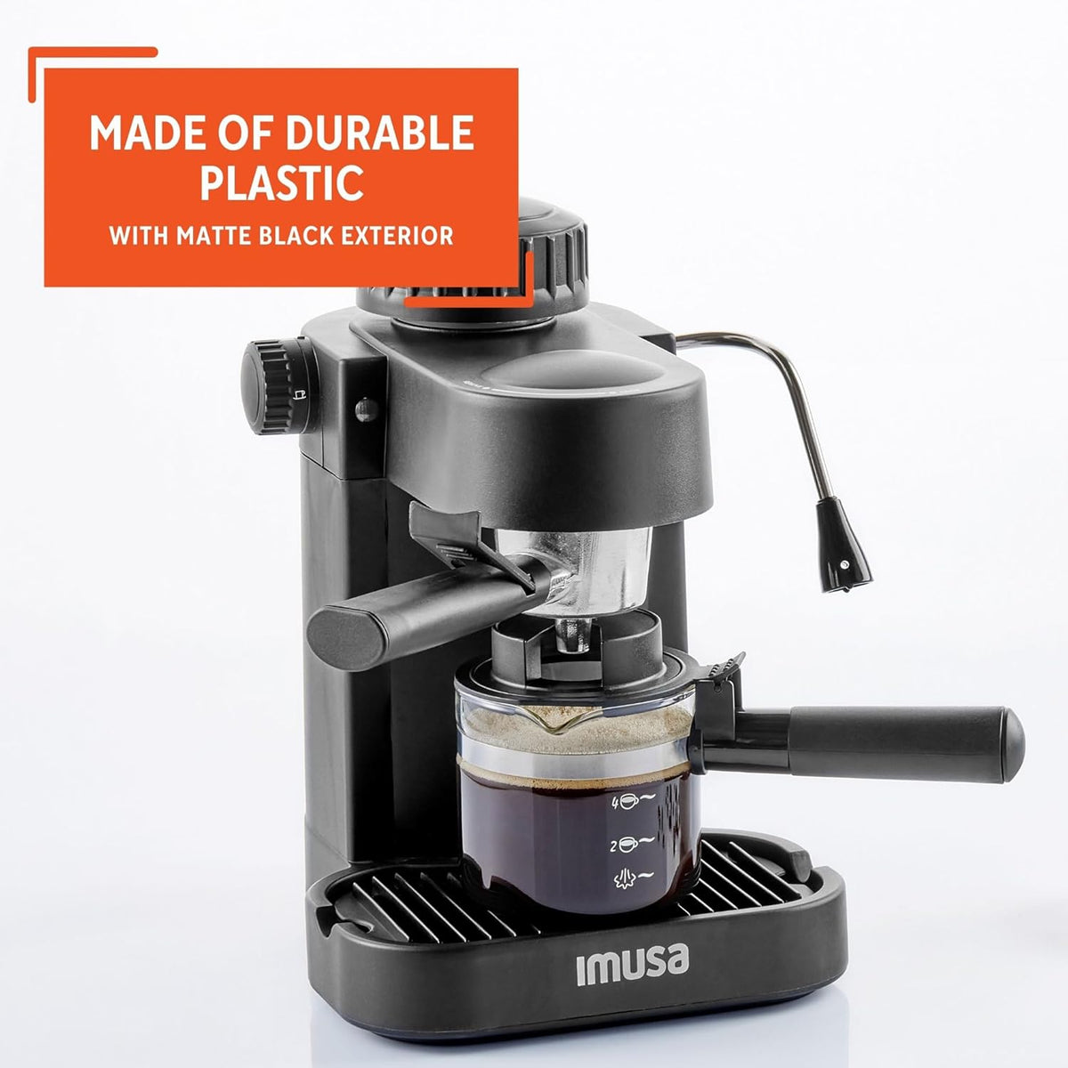 4 Cup Espresso Cappuccino Maker Black R8191