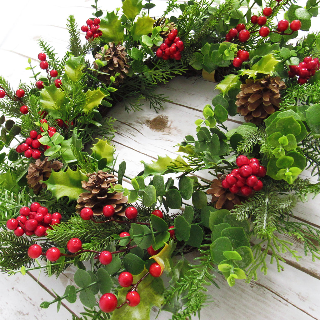 24in Artificial Christmas Wreath W40962