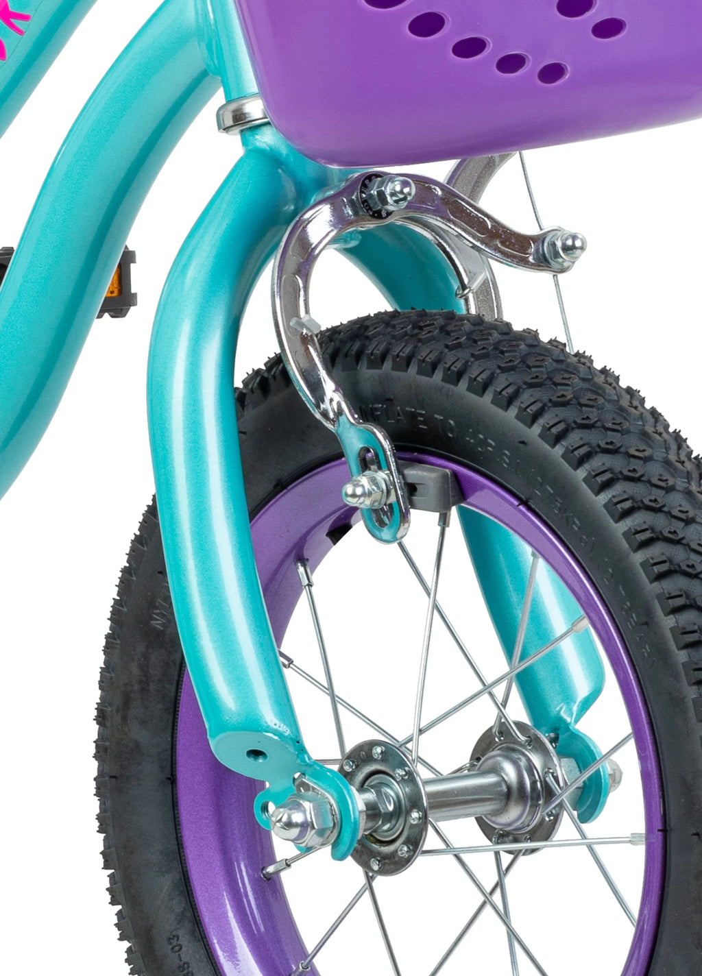 Teal 12 Kids Bike with Basket P423911
