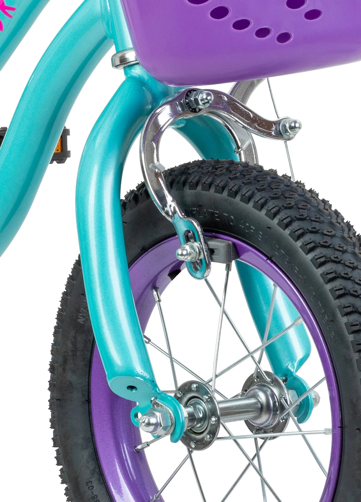 Teal 12 Kids Bike with Basket P423911