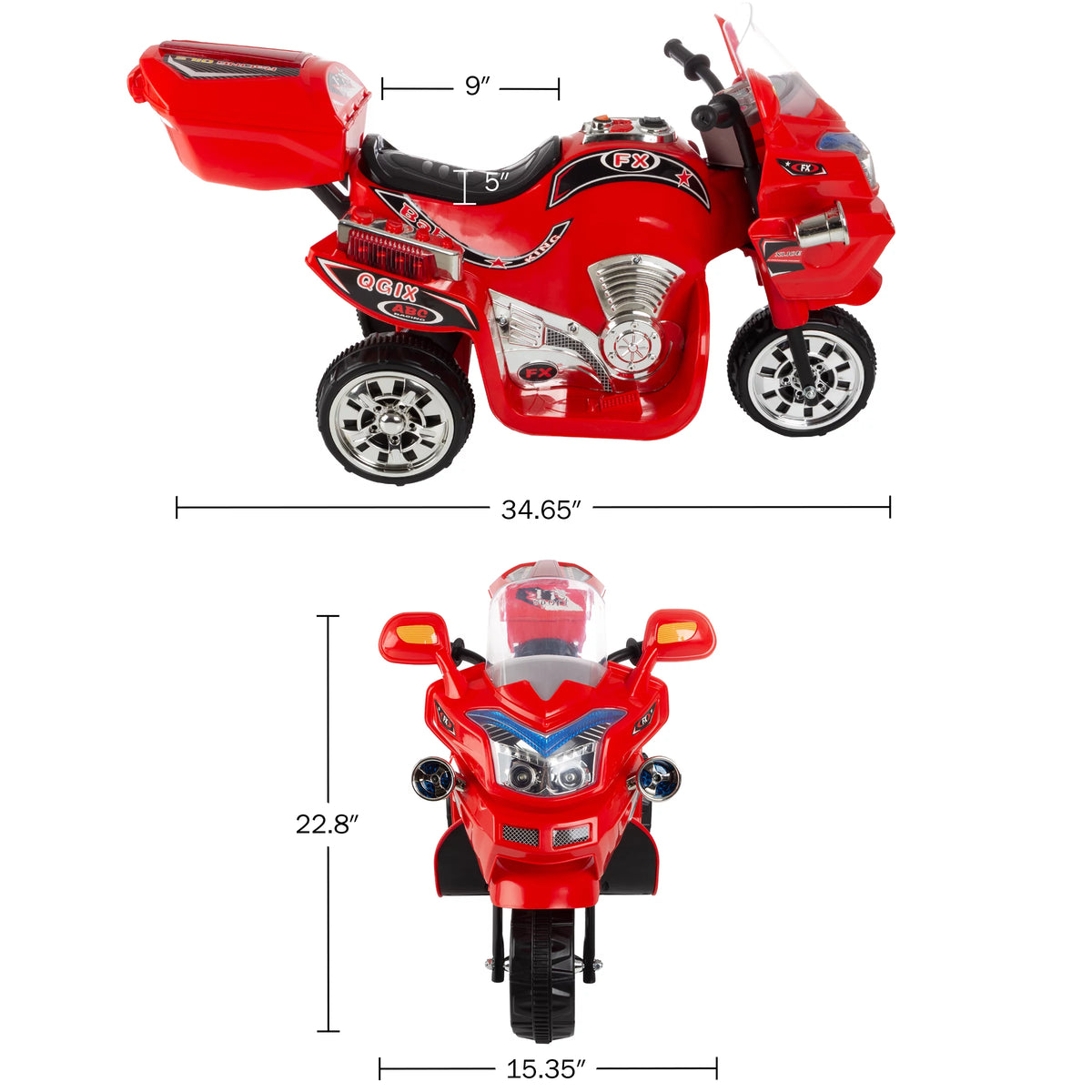 3 Wheel Battery Powered Ride on Motorcycle Trike K21750