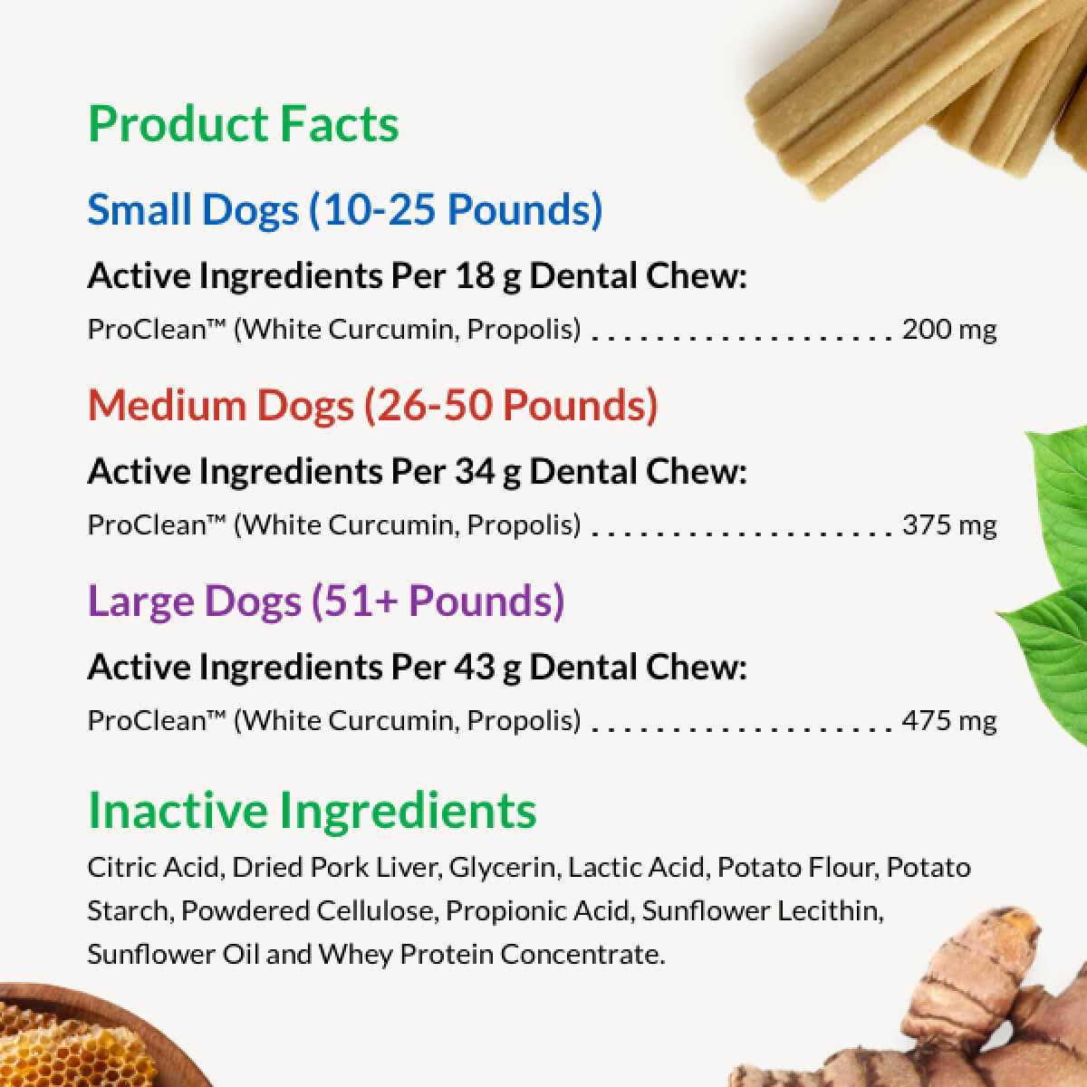 All Natural Dental Chews Sticks Dogs K4350