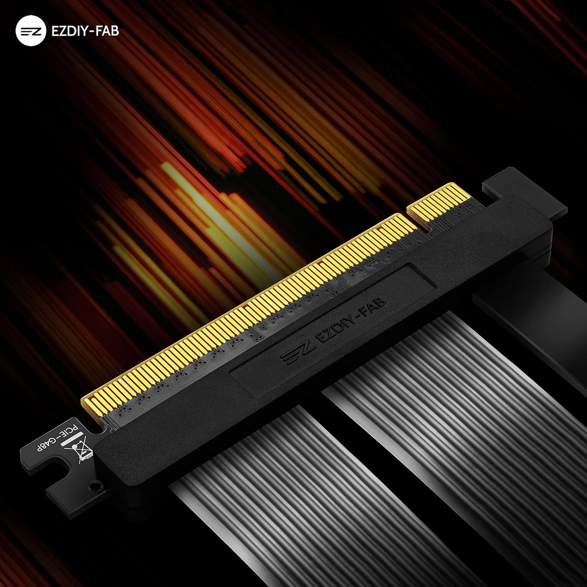 PCIE 4.0 16x Riser Cable GPU Extension Card Right Angle Connector E6253