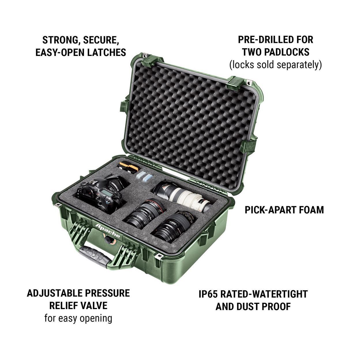 X-Large Green Weatherproof Protective Case Z2955