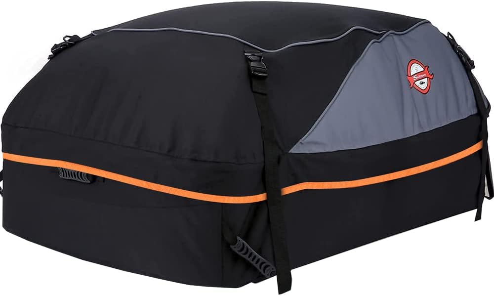Waterproof 15 Cubic Feet Rooftop Cargo Carrier with 6 Straps F75841