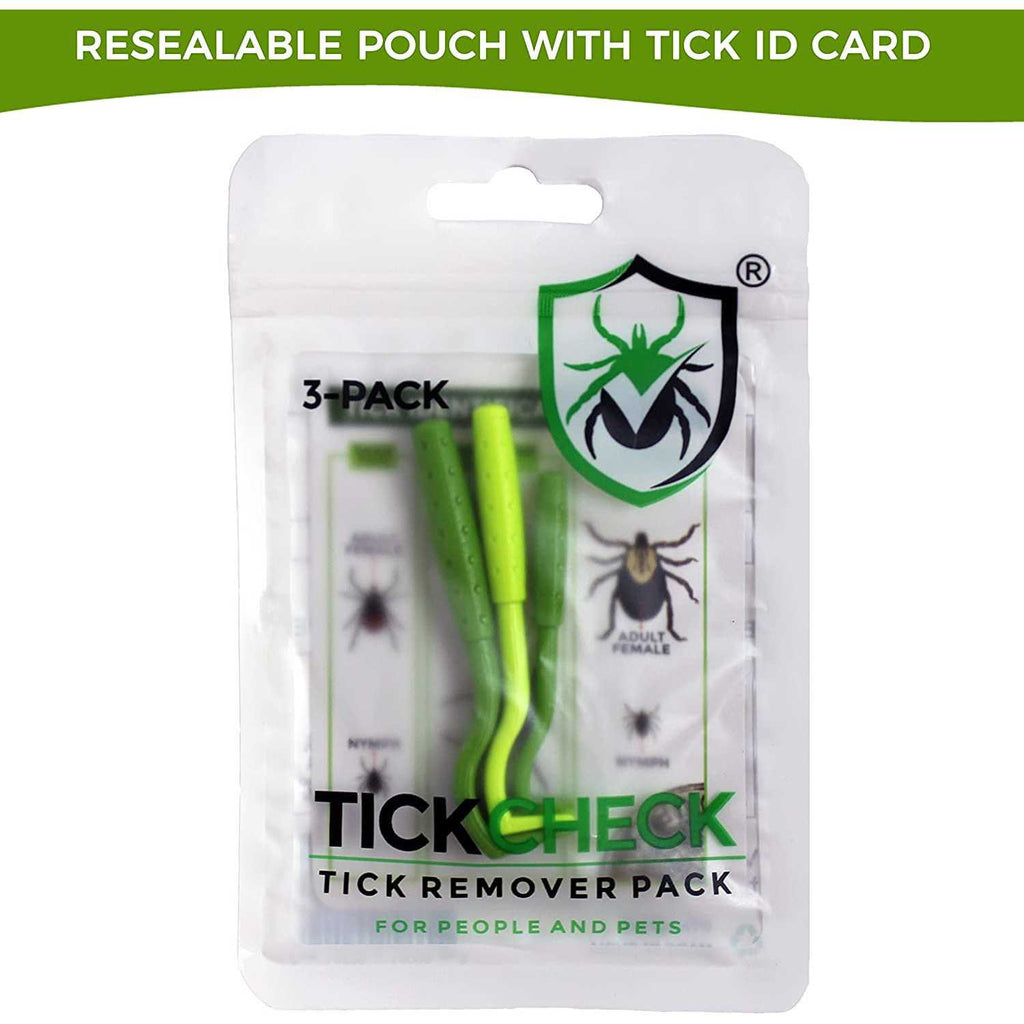 3 Pack Tick Remover Tools + Tick Identification Card C2081