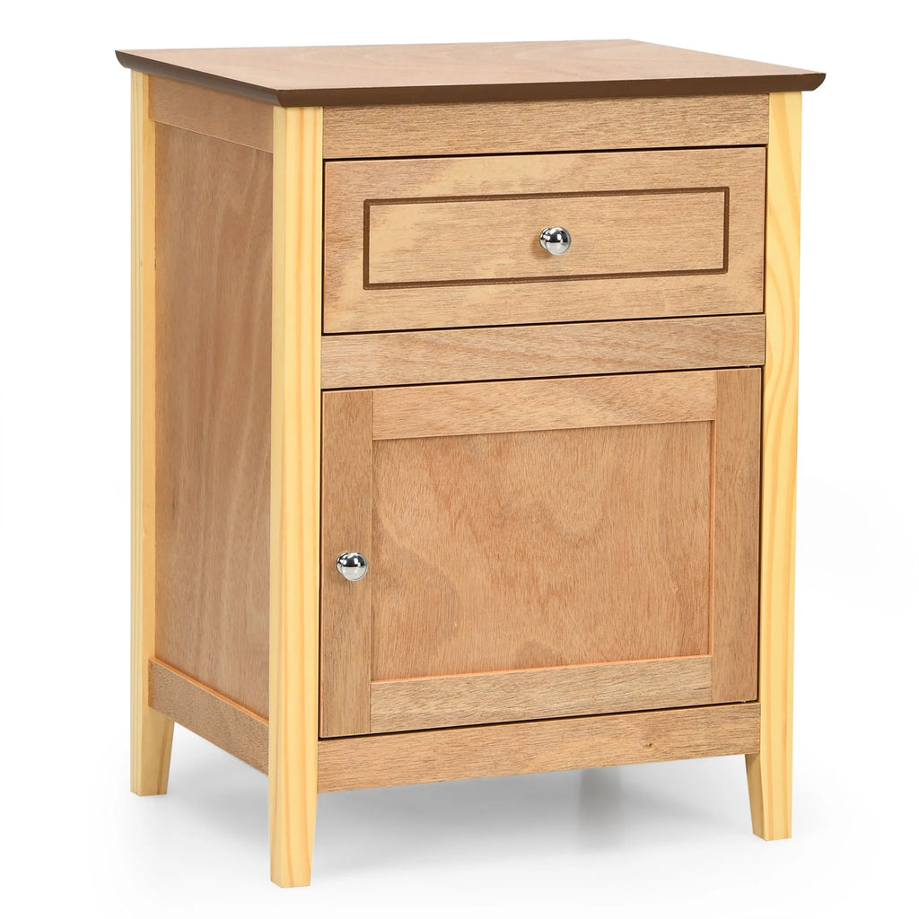 Natural Nightstand with Drawer G881518