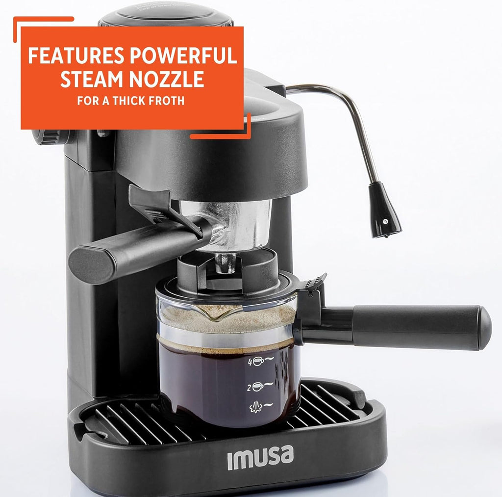 4 Cup Espresso Cappuccino Maker Black R8191
