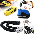 Alarm Disc Brake Lock and Motorcycle Handlebar Lock Set J7629